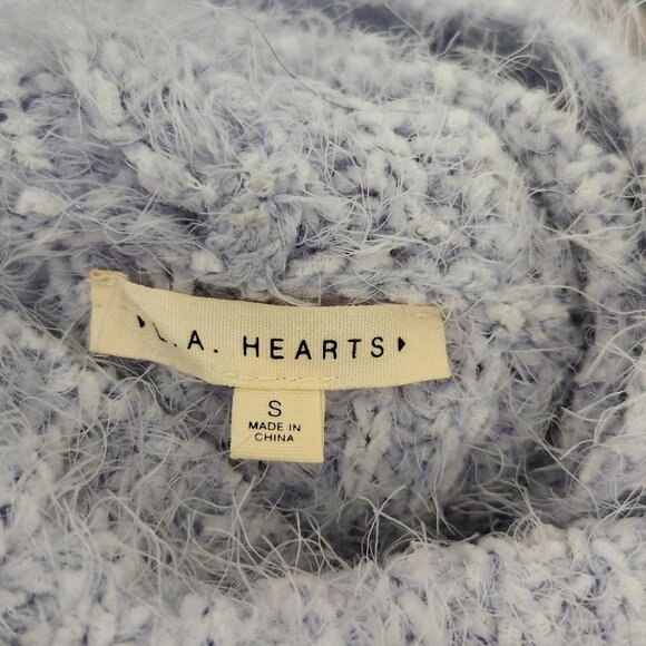 LA Hearts Sweater Women Small Blue Turtleneck Long Sleeve Chunky Knit - Picture 15 of 15